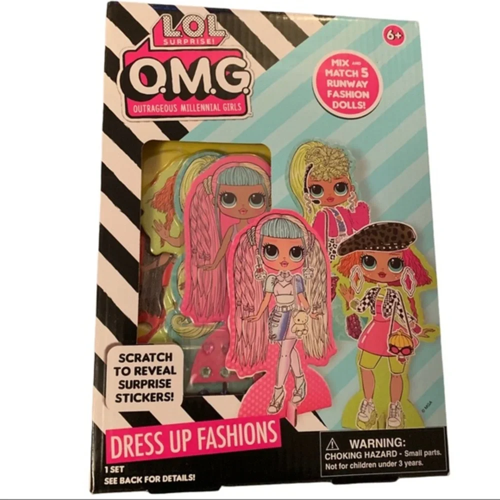 LOL OMG Paper Dolls Dress Up Fashions stickers - Picture 1 of 3